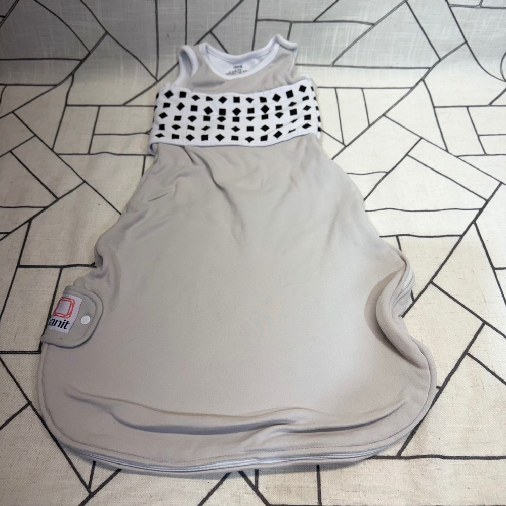 Nanit Breathing Wear Sleeping Bag 6-12M Gray Geometric Pattern Wearable Blanket